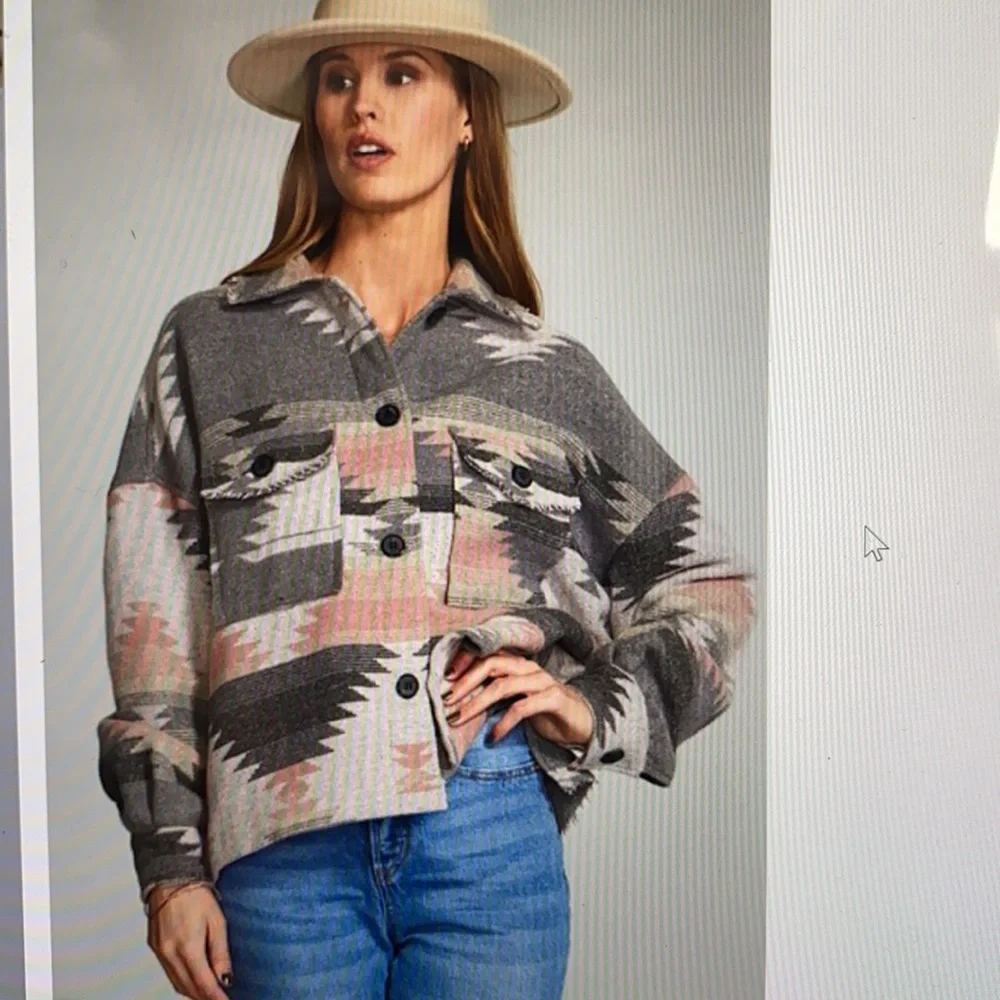 Pink Aztec Jacket - Picture 2 of 16